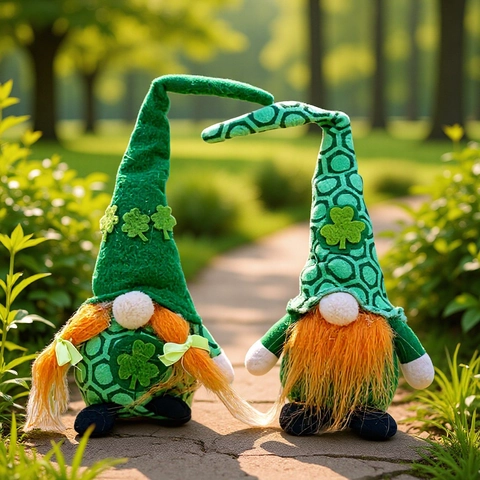 St. Patrick's Day Zwerg Plüsch Ornamente Glückskleeblatt Irische Tomte Dekorationen Grüne Schwedische Nisse Zwerg Home Deko