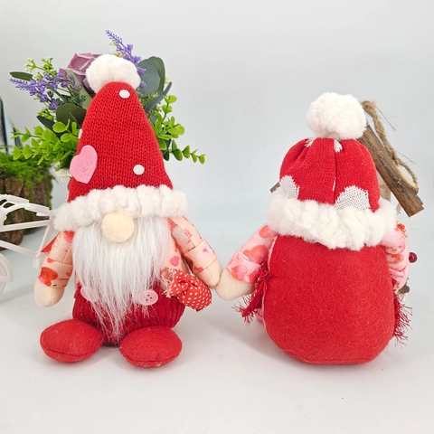 Valentinstag Wichtel Plüsch Rudolf Ornament Polyester Skandinavische Tomte Herz Deko Für Zuhause Tischdekoration Geschenk