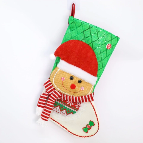 Calcetines de Navidad de Hombre de Jengibre Grandes Bolsas de Regalo Colgantes para Decoraciones de Árbol de Navidad