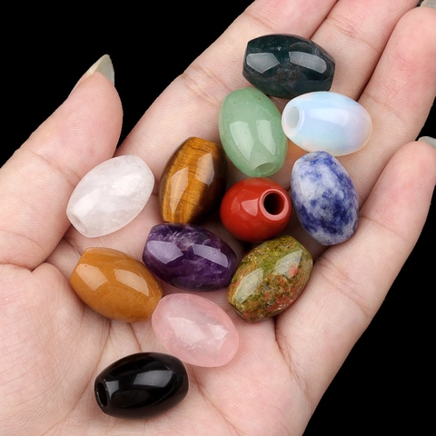 Vintage Barrel Semi Precious Stone Beads Large Hole Natural Gemstone Loose Beads For DIY Bracelet Necklace Jewelry Making