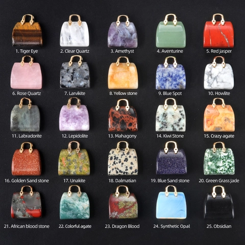 Handtas Vorm Natuursteen Hanger Ketting Kleurrijke Gevlochten Touw Ketting Verstelbare Kristal Agaat Sieraden Vrouwen Cadeau