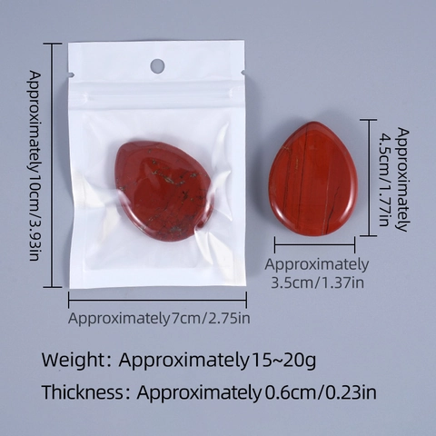 Natural Crystal Agate Worry Stone For Stress Relief Water Drop Shape Polished Palm Thumb Stone For Meditation Healing