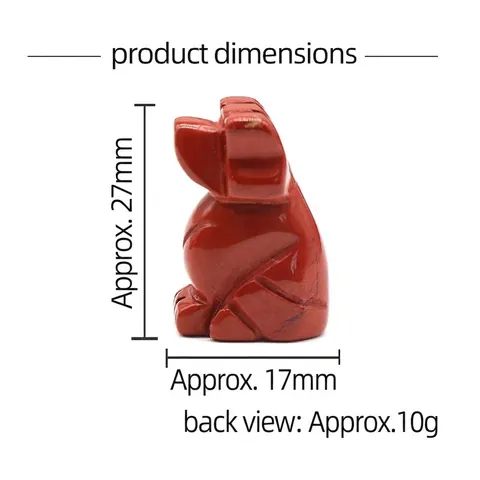 Mini Dog Crystal Stone Carving Natural Gemstone Puppy Figurine Healing Animal Statue For Desktop Home Decor Ornament Gift
