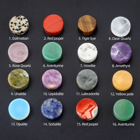 Disque Rond en Pierre d'Agate de Cristal Naturel Cabochon Pierre Polie Pour la Création de Bijoux Accessoire Pendentif DIY