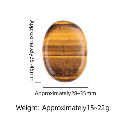 Natural Crystal Oval Worry Stone For Anxiety Relief Polished Palm Thumb Stone For Meditation Healing Energy Stones