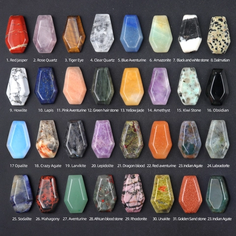 Natural Crystal Agate Coffin Shape Gemstone Mini Ornaments Halloween Decorative Polished Pocket Stone Gothic Meditation Decor