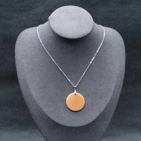 Natuursteen Cirkelvormige Schijf Hanger Halsketting Voor Vrouwen Minimalistische Geometrische Gepolijste Kristal Agaat Lapis Lazuli Sieraden