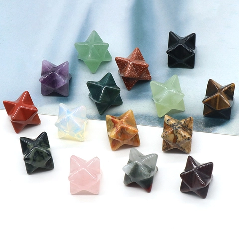 Natürlicher Kristall Merkaba Stern Heilstein Heilige Geometrie Energie Edelstein Für Meditation Spirituelle Haus Deko