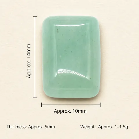 Cabochons en Pierres Semi-Précieuses Naturelles Rectangulaires Pierre Polie à Dos Plat pour Création de Bijoux DIY Accessoire d'Incrustation