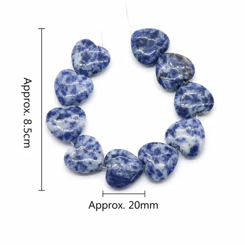 20mm Herzform Naturstein Synthetische Edelstein Lose Perlen Für DIY Schmuckherstellung Poliert Achat Kristall Herz Perlen