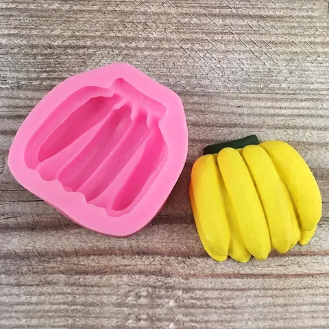 Simulierte Banane Form Silikon Kuchenform 3D Frucht Mousse Backwerkzeug Für Schokolade Fondant Seife Gips DIY Handwerk
