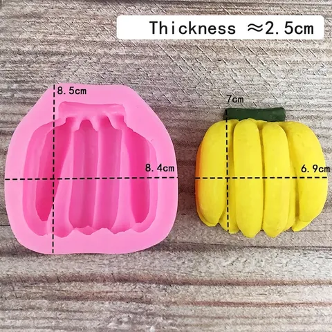 Simulierte Banane Form Silikon Kuchenform 3D Frucht Mousse Backwerkzeug Für Schokolade Fondant Seife Gips DIY Handwerk