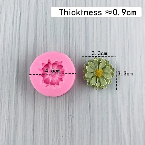 Daisy Flower Shape Silicone Mold For Fondant Cake Chocolate Baking DIY Handmade Soap Candle Making Pink Bakeware Tool