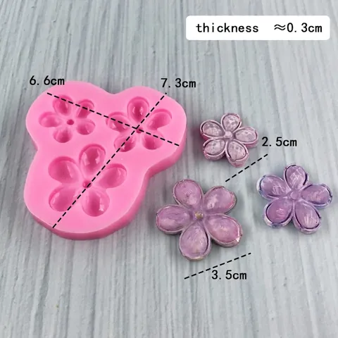 Triple Blume Design Silikonform Für Fondant Schokolade Kuchen Dekoration DIY Harz Ton Basteln Backen Werkzeug Kirschblüte