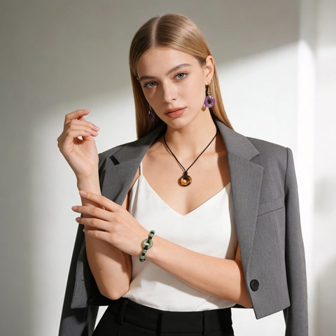 Natuurlijk Kristal Kunststeen Donut Hanger Gepolijste Ronde Ring Kralen Voor DIY Ketting Oorbel Maken Vrouwen Sieraden Accessoires