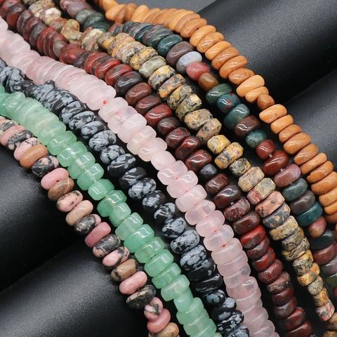 Natural Crystal Semi-Precious Stone Heishi Abacus Beads Irregular Gemstone Strand For DIY Jewelry Making Bracelet Accessary