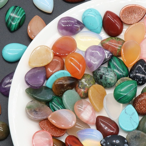 Cabujón Gota Piedra Natural Piedra Sintética Para Creación Joyas DIY Incrustación Artesanía Collares Pendientes Accesorios