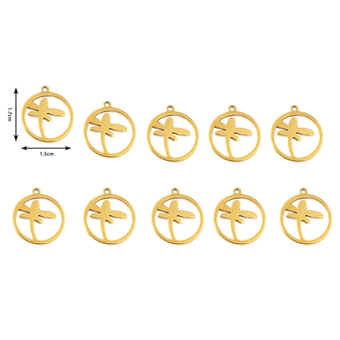 Stainless Steel Animal Charms For Jewelry Making DIY Butterfly Dragonfly Owl Bird Flamingo Pendant Accessories Crafting
