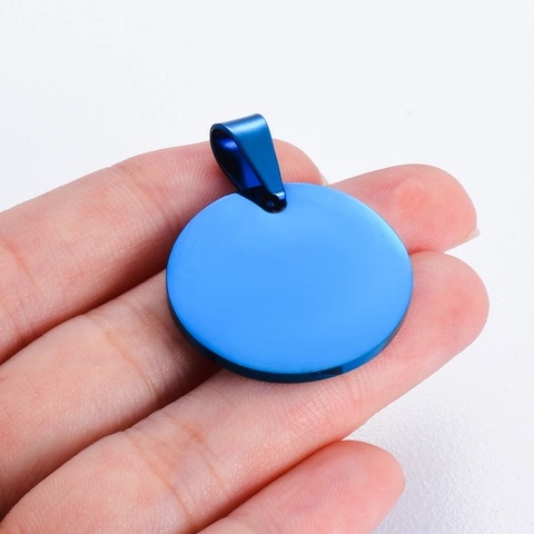 Roestvrij Staal Rond Hondenpenning Hanger Spiegel Gepolijst DIY Gepersonaliseerde ID Tag Blanco Cirkelvormige Bedel Voor Ketting Sleutelhanger