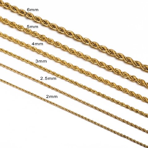 Hip Hop Edelstahl Kordelkette Halskette Für Herren Damen Gold Silber Galvanisiert Twist Halskette Mode Schmuck