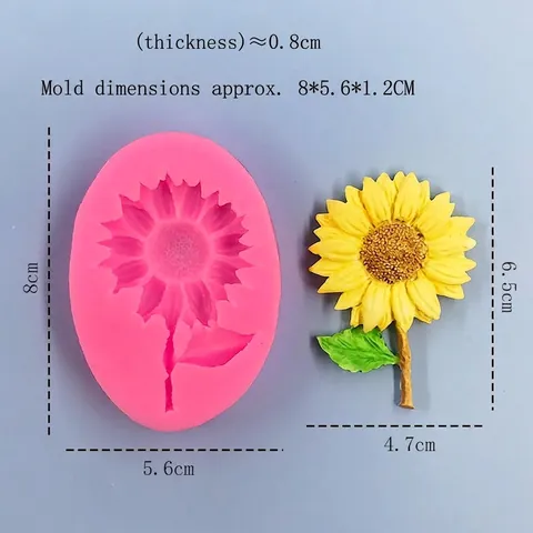 Sonnenblumenform Silikon Backform Für Fondant Schokolade Zucker DIY Backen Dekoration Werkzeug Für Handgemachte Seife Ton