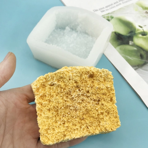 Stampo in Silicone a Forma di Pane Toast per Fai da Te Strumento da Forno Toast Spesso Gesso Candela Sapone Resina Stampo
