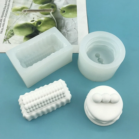 Stampo in Silicone Fai da Te per Torte Soufflé Cioccolato Fondente Gesso Candele Strumenti di Cottura con Trama Manuale Forniture Artigianali