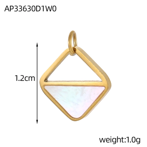 Franse Hofstijl Roestvrij Staal Hanger Onregelmatig Geometrisch Hart Vierkant Rond Schelp Inleg DIY Sieraden Maken Accessoire Verguld Dames Charm
