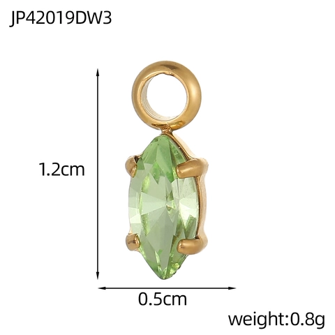 Stainless Steel Gold Plated DIY Jewelry Pendant Charm With Rhinestone Heart Cross Star Palm Tree Shape For Necklace Making