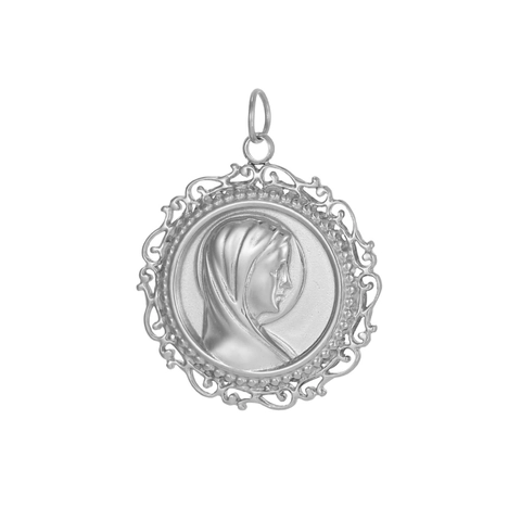 DIY Stainless Steel Religious Portrait Pendants Round Virgin Mary Star Charm Jewelry Accessories For Necklace Bracelet Making
