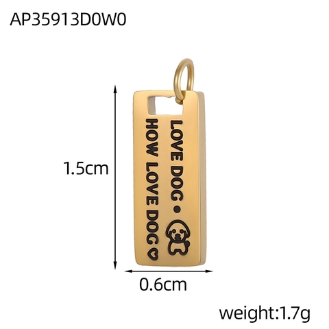 Stainless Steel DIY Jewelry Pendant For Necklace Bracelet Making Heart Unicorn Clover Dog Tag Key Spade Shape Charms