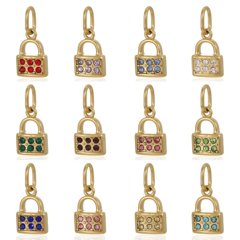 Colgantes de Cerradura de Corazón de Acero Inoxidable Amuletos de Candado de Diamantes de Imitación para Accesorios de Joyería DIY