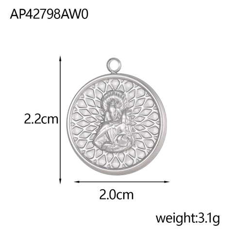Vintage Edelstahl Jungfrau Maria Madonna Jesus Anhänger Charm Für DIY Religiösen Schmuck Halskette Armband Zubehör