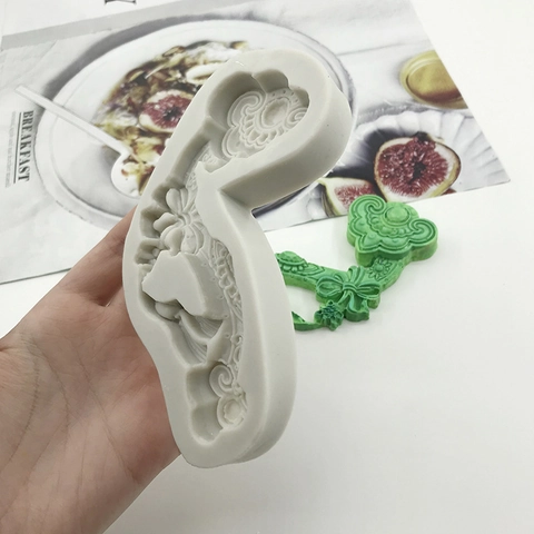 Chinese Style Ruyi Shape Silicone Mold For Fondant Chocolate Cake Decoration DIY Handicraft Baking Tool