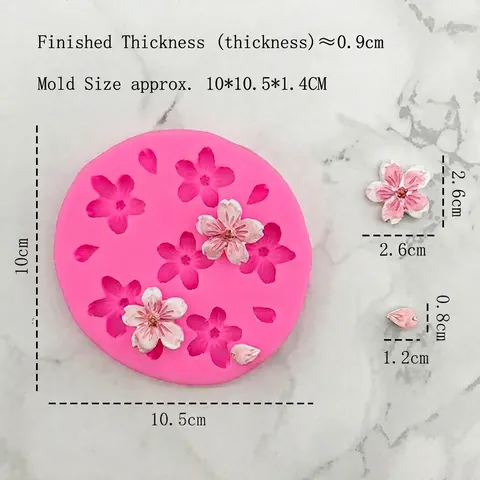 Kersenbloesem Siliconen Vorm Voor DIY Bakken Taart Decoratie Fondant Chocolade Gelei Zeep Gips Bloemblad Vorm Tool