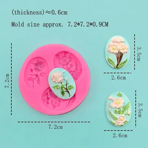 Stampo in Silicone a Forma di Fiore con Rilievo Floreale Strumento per Decorazione Torte Fondente per Sapone Artigianale Cioccolato