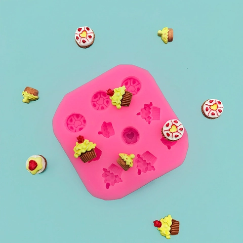 Mini Cupcake Silikonform Für Schokolade Fondant DIY Handwerk Nachtisch Kuchen Dekoration Herzform Kleine Harz Backform