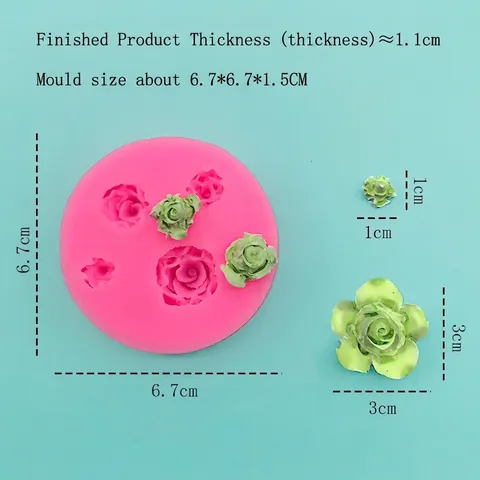 Rose Blume Silikonform Für Kuchendekoration Schokolade Fondant Seife Süßigkeiten Herstellung Handgemachtes Backwerkzeug Rosa