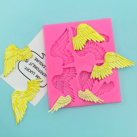 Stampo in Silicone Ali di Angelo Per Decorazione Torte Fondente Cioccolato Biscotto Artigianato in Gesso Resina Fai Da Te