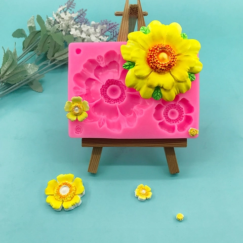 Blumen Silikonform 3D Floral Fondant Schokolade Tortendekoration Werkzeug DIY Handgemachte Duftkerze Harz Seifenherstellung Form