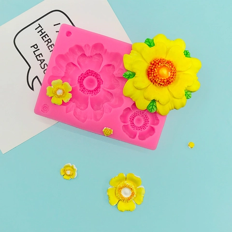 Blumen Silikonform 3D Floral Fondant Schokolade Tortendekoration Werkzeug DIY Handgemachte Duftkerze Harz Seifenherstellung Form