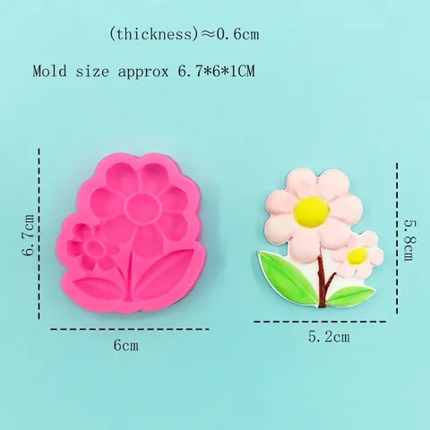 Molde de Silicona con Forma de Girasol para Decoración de Pasteles Chocolate Fondant Horneado DIY Jabón Artesanal Resina