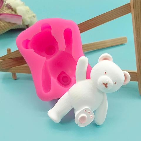 Bär Silikonform Für Handgefertigte Schokolade Fondant Tortendekoration DIY Gips Anhänger Harz Tierform Backform