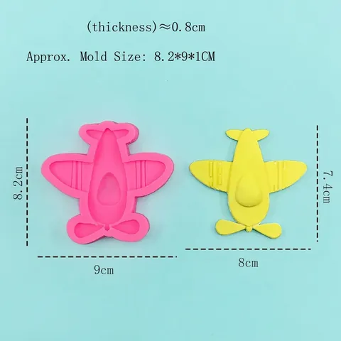 Stampo in Silicone a Forma di Aereo per Decorazione Torte Fondente Cioccolato Caramelle Fai da Te Strumenti da Cucina Rosa