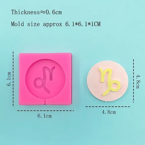 Zodiac Constellation Silicone Molds DIY Chocolate Fondant Cake Decorating Baking Tools For Homemade Soap Candle Resin Pink