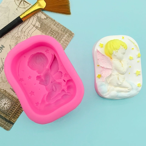 Kreative Engel Baby Silikon Seifenform DIY Handgemachtes Werkzeug Für Tortendekoration Kerzenherstellung Aroma Stein Gipsform
