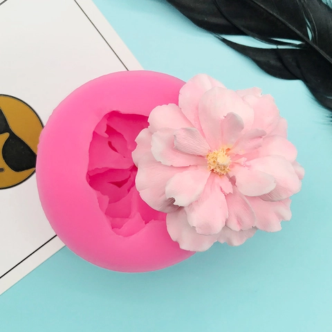 Stampo per Dolci in Silicone a Forma di Fiore 3D Strumento per Fondente Fai da Te per Cioccolato Sapone Candela Resina Accessori