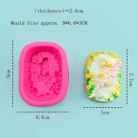 3D Engel Mädchen Auf Schaukel Silikonform Für Fondant Kuchen Dekoration Schokolade Seife Kerze Gips DIY Backwerkzeug