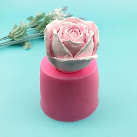 3D Rose Flower Silicone Mold DIY Fondant Cake Chocolate Baking Tool Handmade Candle Soap Plaster Aromatherapy Stone Mold