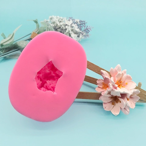 3D Sakura Flower Silicone Mold For Fondant Cake Decoration DIY Cherry Blossom Candle Soap Crafting Baking Tool Pink